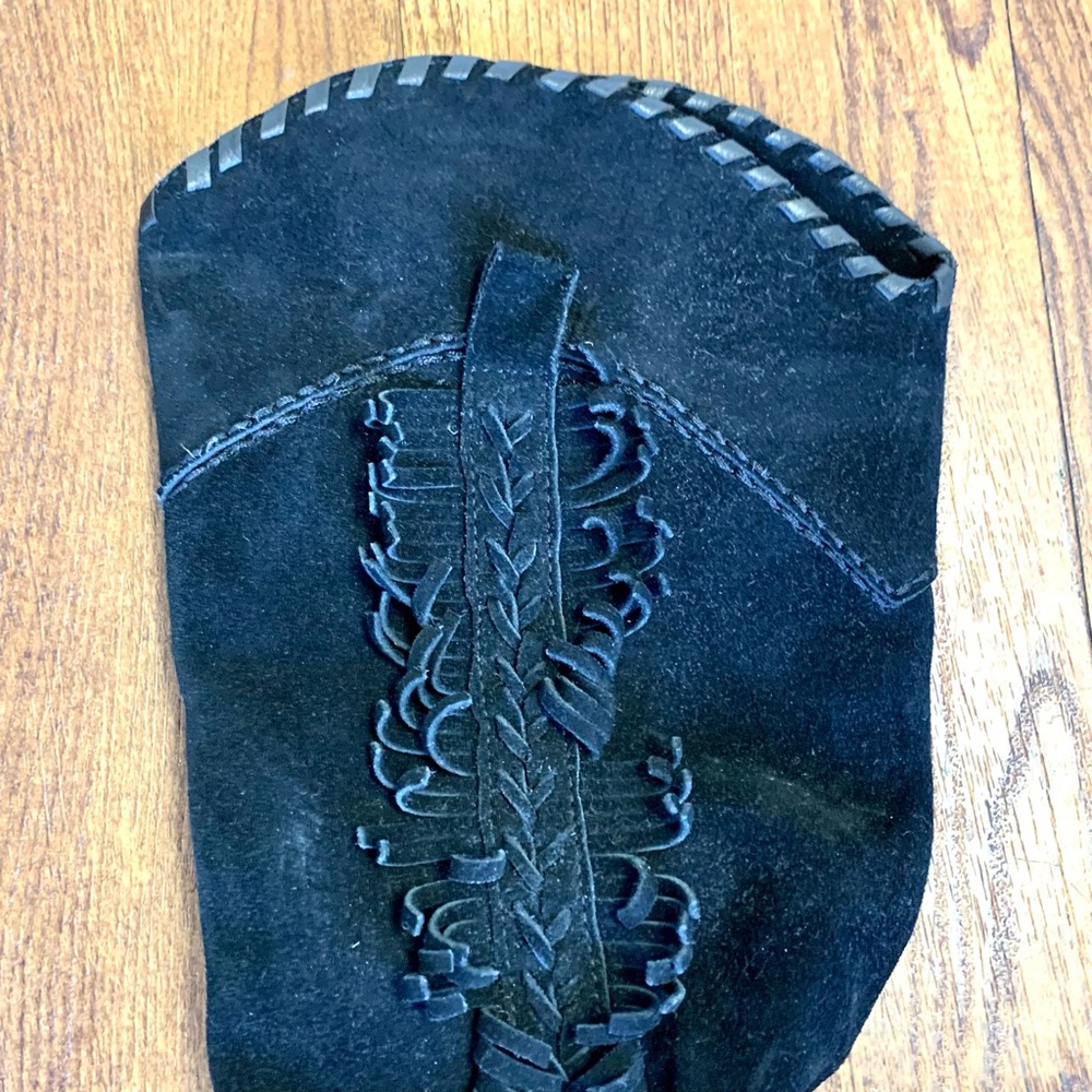 ALL BLACK Black Suede Tassel Boots
